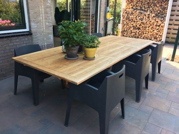 uitschuifbare tuintafel hout uitschuifbare tuintafel hout